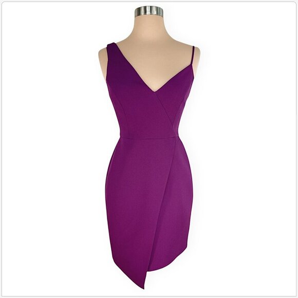 BCBGMaxazria BCBG Imperial Plum Micaila Asymmetrical Cocktail Dress NEW NWT 0 - Picture 4 of 7